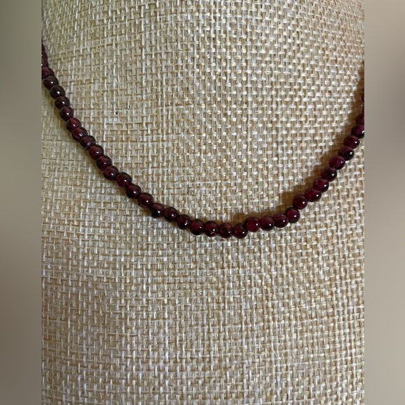 Elegant Natural Garnet Necklace & 925 Sterling Garnet Ring - Picture 8 of 11